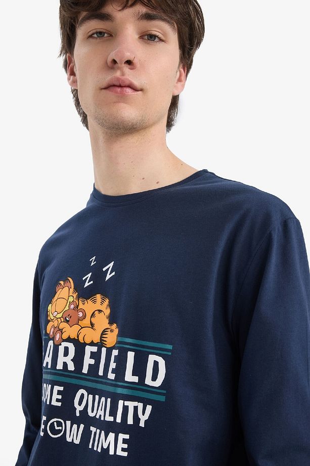 Garfield Pijama Takımı Regular Fit Uzun Kollu Üst Esnek Belli Uzun Alt E0515ax25sp - 5