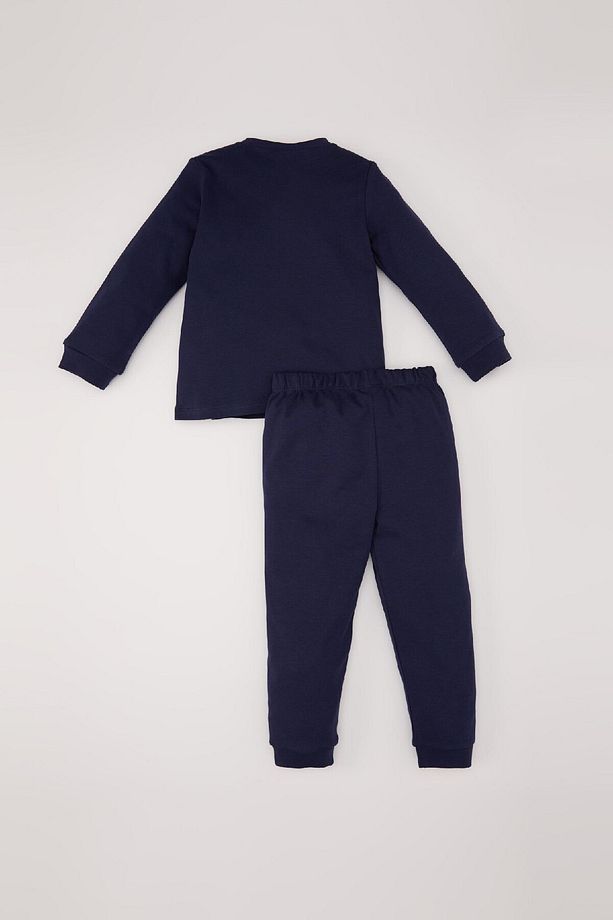 Erkek Bebek Pijama Takımı Uzay Baskılı Uzun Kollu Üst Beli Lastikli Uzun Alt D9068A525SP - 6