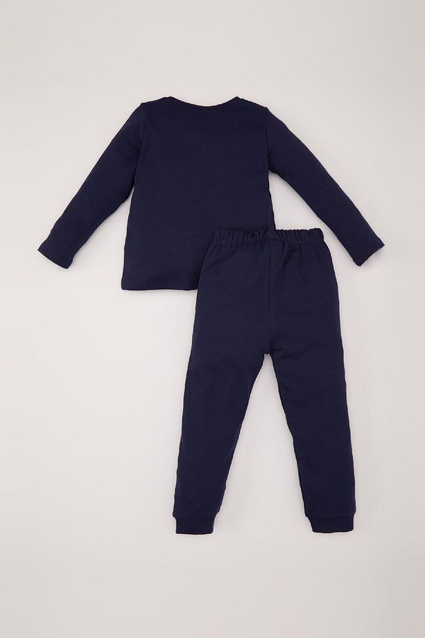 Kız Bebek Pijama Takımı Uzay Baskılı Uzun Kollu Üst Beli Lastikli Uzun Alt D9073A525SP - 5