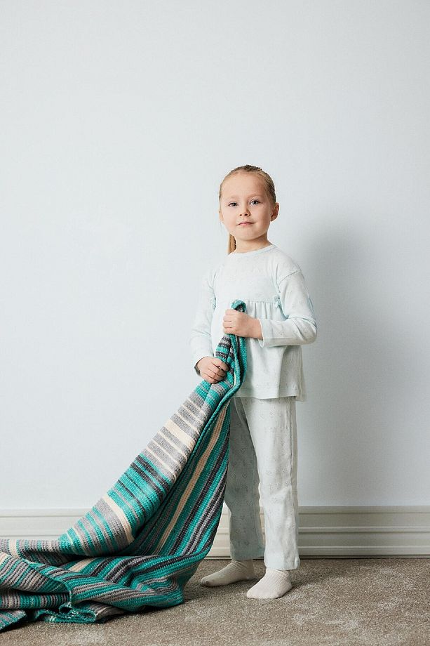 Kız Bebek Pijama Takımı Ribana Uzun Kollu Üst Beli Lastikli Uzun Alt E0766A525SP - 1