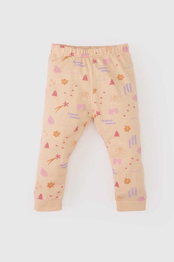 Kız Bebek Pijama Takımı Desenli Uzun Kollu Penye Üst Beli Lastikli Uzun Alt E0764a525sp - 2