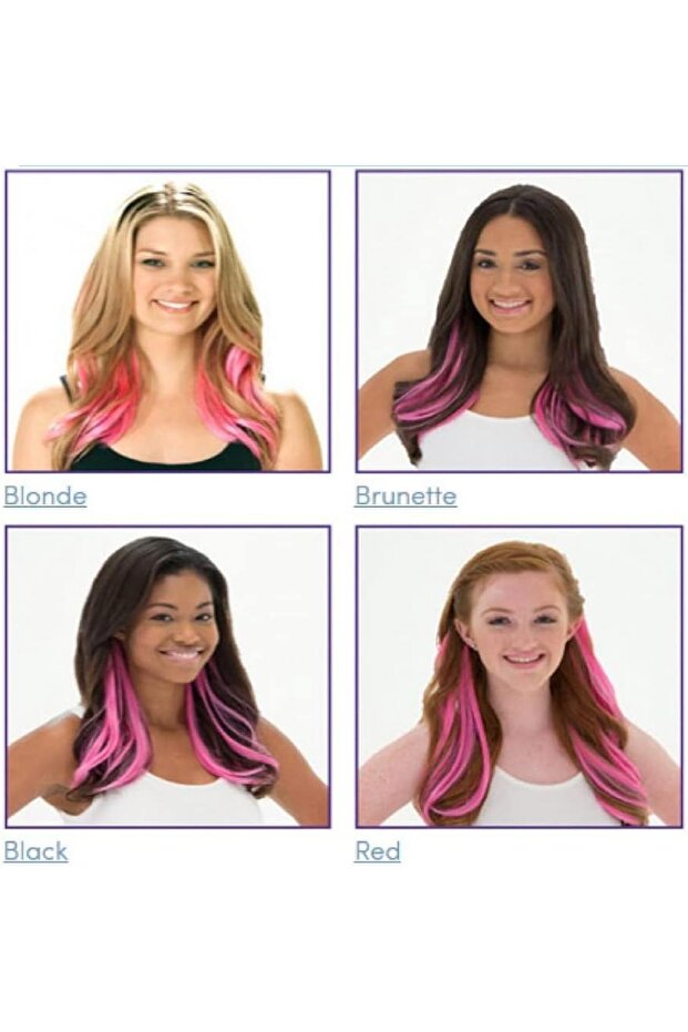 وصلات شعر بشريط راس متعدد الألوان - 3