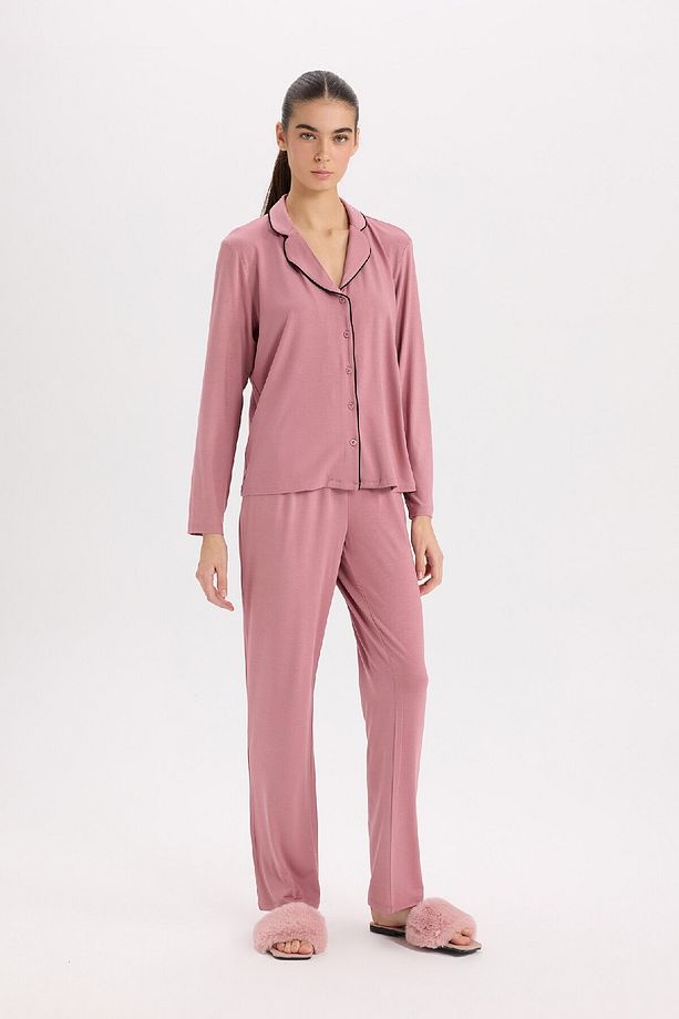 Pijama Takımı Regular Fit Uzun Kollu Üst Uzun Alt-fall In Love E1804ax24wn - 2
