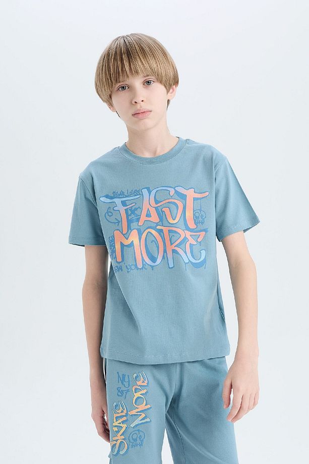 Erkek Çocuk Pijama Takımı Baskılı Kısa Kollu Üst Şort E0157A825SM - 4