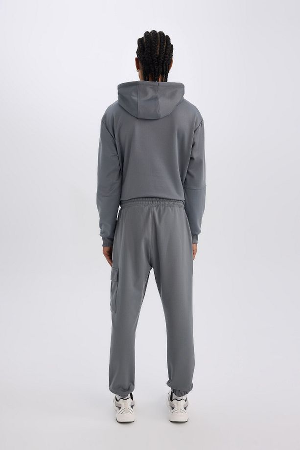 DeFactoFit Sporcu Jogger Eşofman Altı Standart Fit Üç Cepli Beli Bağcıklı Lastikli Paça D3741AX24WN - 5