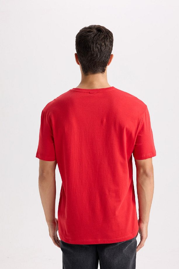 New Regular Fit Bisiklet Yaka Basic Düz Kısa Kollu Tişört E1091AXNS - 6