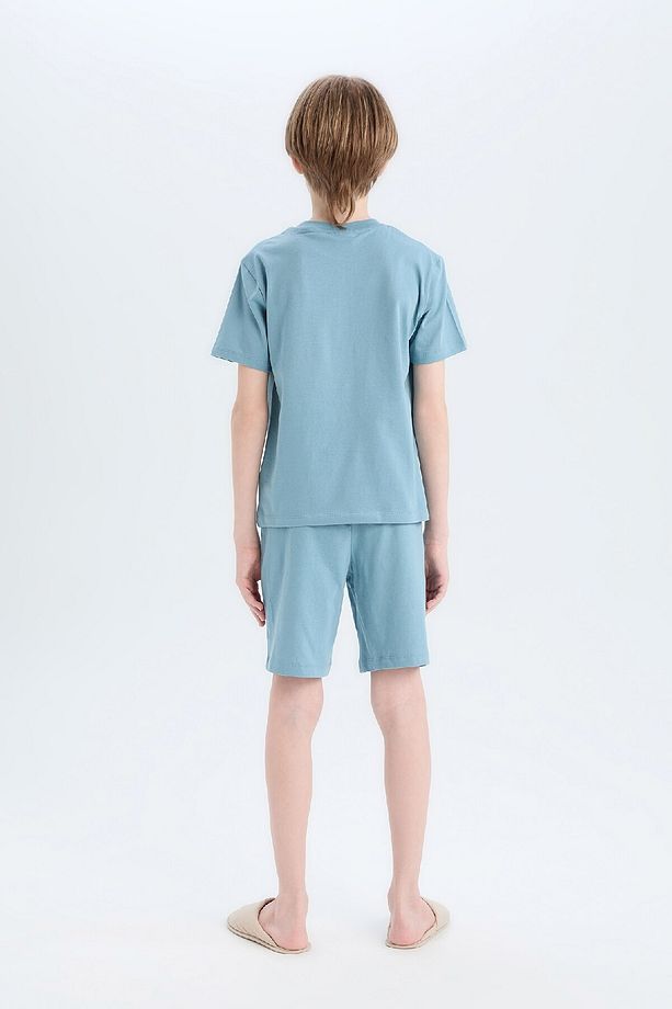 Erkek Çocuk Pijama Takımı Baskılı Kısa Kollu Üst Şort E0157A825SM - 8