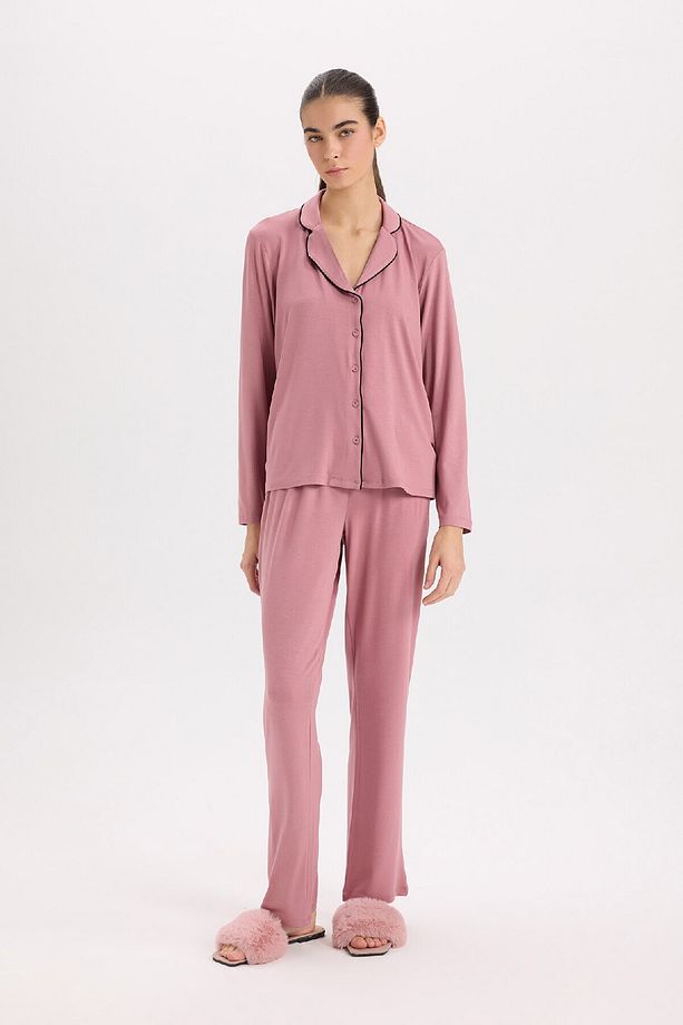 Pijama Takımı Regular Fit Uzun Kollu Üst Uzun Alt-fall In Love E1804ax24wn - 1