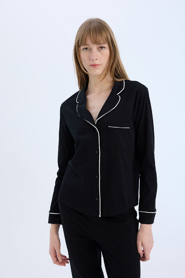 Pijama Takımı Uzun Kollu Üst Esnek Belli Uzun Alt-fall In Love D6846ax25sp - 3