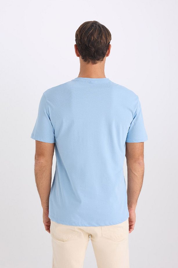 New Regular Fit Bisiklet Yaka Kısa Kollu Kısa Kollu Tişört E1091axns - 6