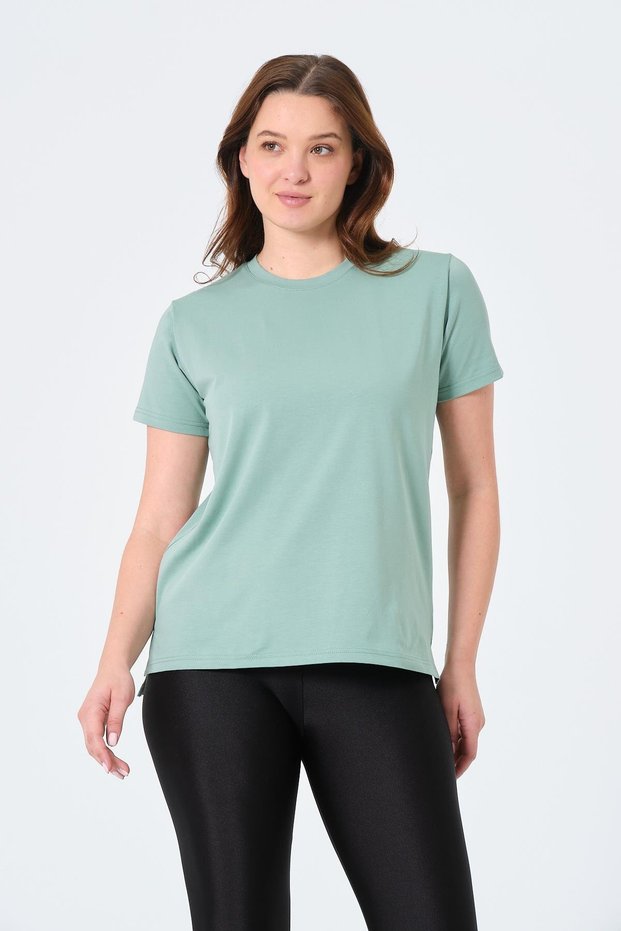Clothing Oversize Crew Neck Short Sleeve T-Shirt Green