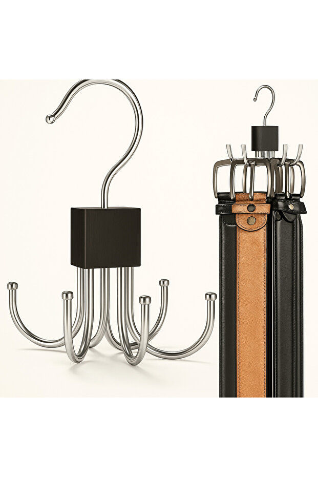 Multifunctional 360-Degree Rotating Metal Hanger – Closet, Wardrobe, Handbag, Belt and Tie Organizer