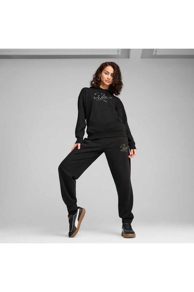 Essentials Script Kadın Siyah Sweatshirt (688072-01) - 6