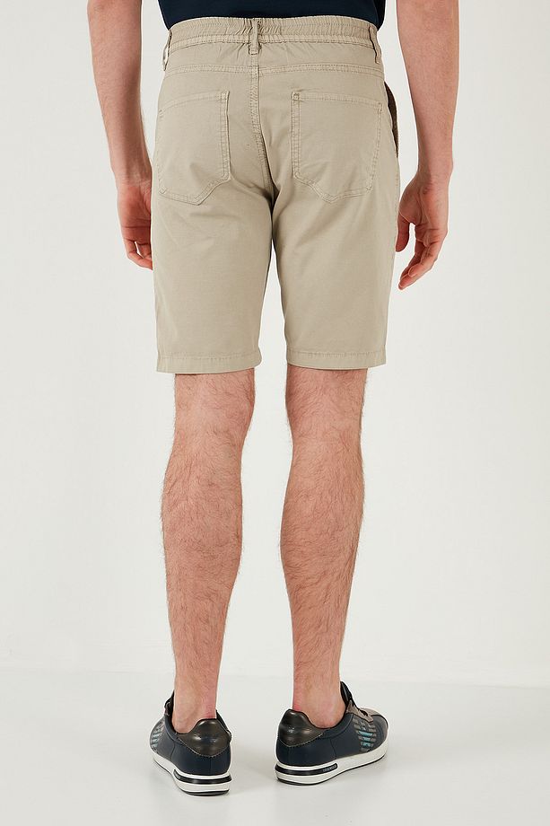 Pamuklu Slim Tapered Bermuda Şort Erkek ŞORT 4503S67SMILANO - 7