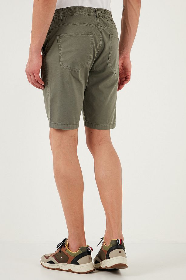 Pamuklu Slim Tapered Bermuda Şort Erkek ŞORT 4503S67SMILANO - 7