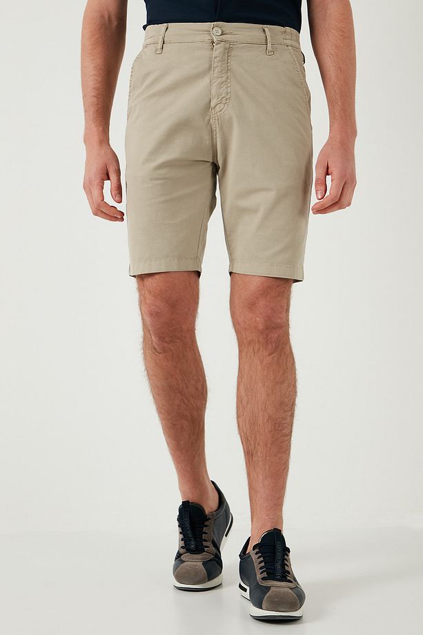 Pamuklu Slim Tapered Bermuda Şort Erkek ŞORT 4503S67SMILANO - 3
