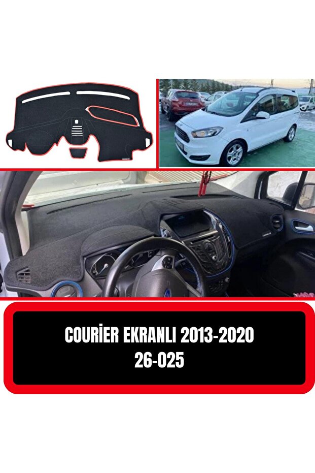 Ford Courier with Screen (2013-2020) 3D Glove Box Protection Cover - Front Dash Panel Covering - Protective