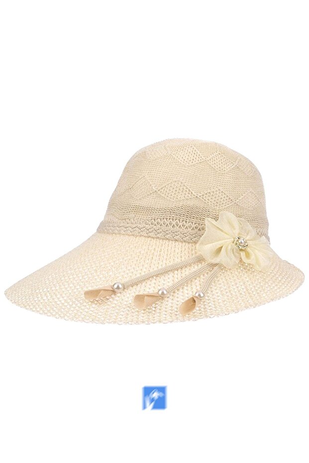 Moon Brimmed Women's Mercerized Hat (Contraction Rope Available Inside)