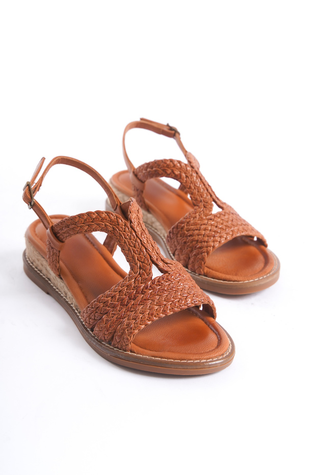 Genuine Leather Heeled Sandals 35-41-42-43-44 Size