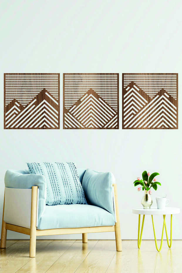 Geometric Dağlar 3 lü Tablo - 1