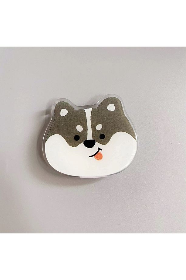 Popsocket Telefon Tutacağı Köpek Desenli Sevimli Yapışkanlı Masaüstü Stand için Tutacak - 1