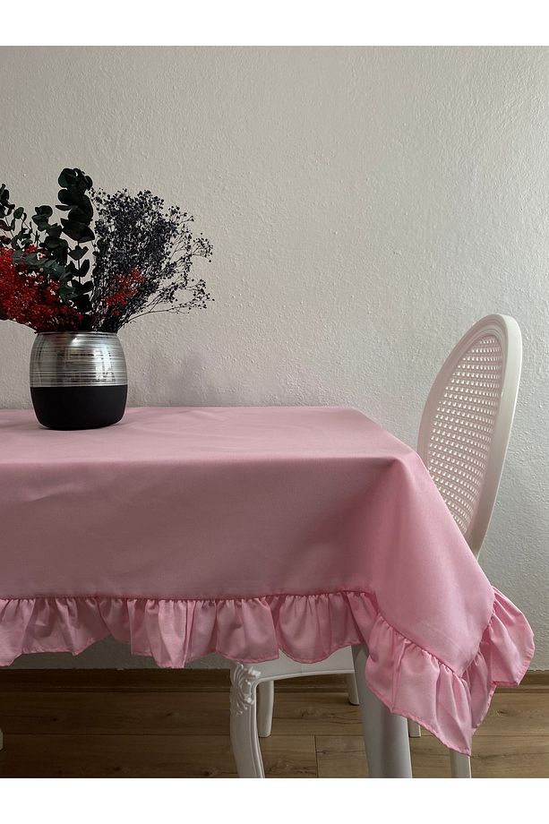 Pamuk Polyester Fırfırlı Masa Örtüsü - 2