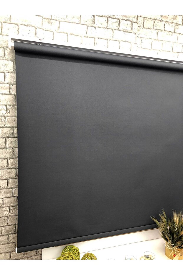 MAT KETEN SİYAH STOR PERDE - 3