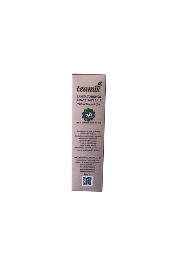 bamya tohumlu çınar yapraklı bitkisel karışımlı çay 60 gr 30 süzen poset - 6
