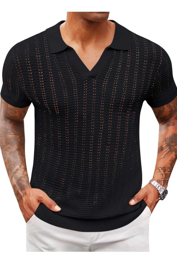 Wallace Polo Neck Knitwear T-Shirt