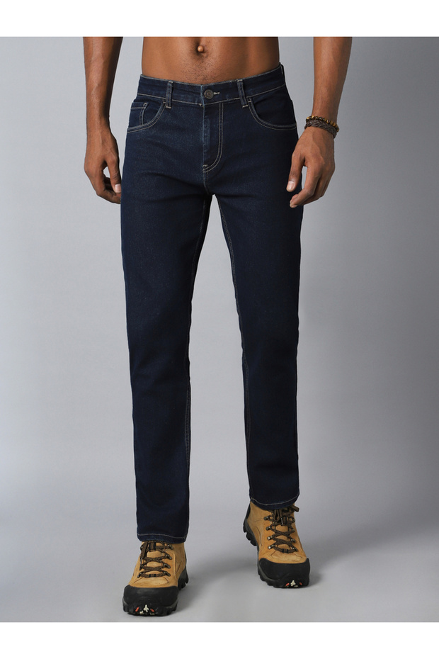 Mid Rise Plain Regular Fit Jeans