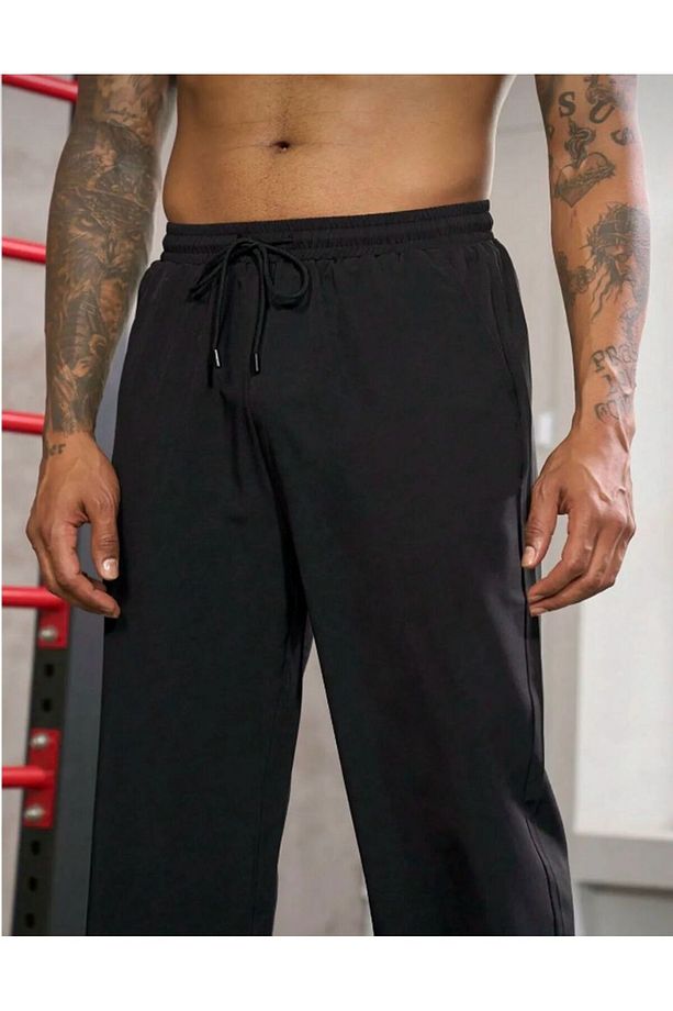 EŞOFMAN ALTI JOGGER PAÇA LASTİK SİYAH - 2