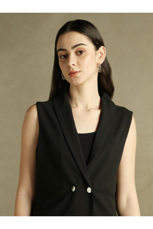 سترة بلا أكمام بأزرار سادة - 5