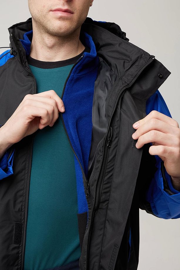 3 in 1 Ripstop Kumaş Su Rüzgar Kar Geçirmez Çıkarılabilir Astarlı Dayanıklı Parka İş Paltosu - 7