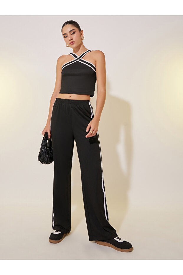 بنطال واسع الساق ذو جوانب صلبة - 2