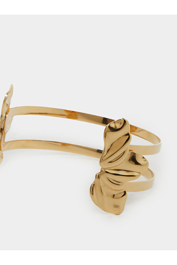 Textured Wide Cuff Bangle - 4