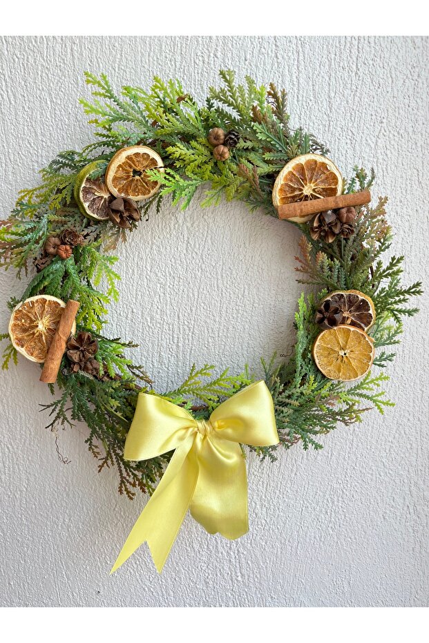 Limonlu çelenk kapı süsü - 1