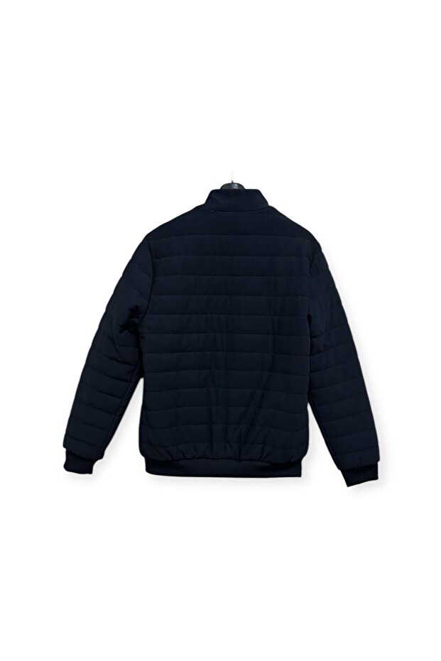 Erkek Kapitoneli Bomber Dik Yaka Örme Mont - 2