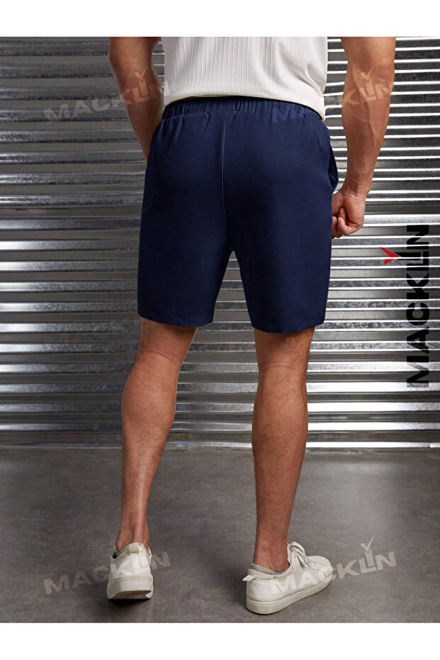 Unisex Ny Printed Combed Shorts - 4