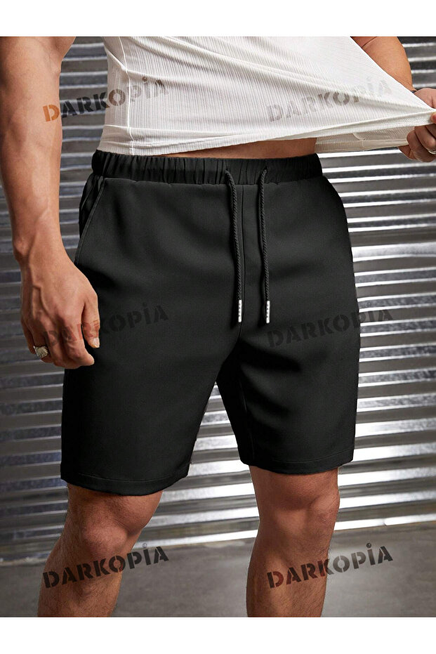 شورت قطني ممشط أساسي مطبوع للجنسين من نيويورك - 2