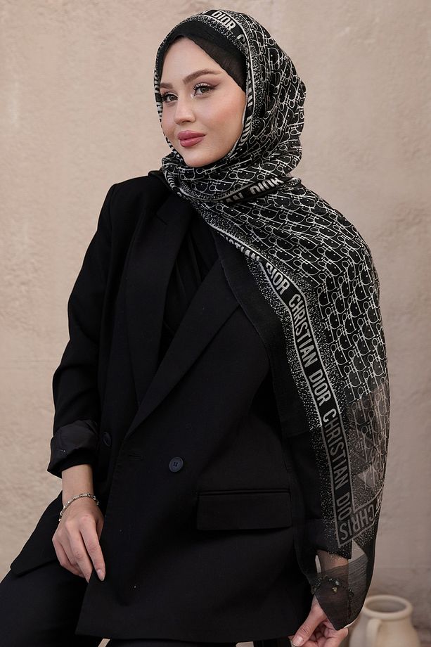 D Model Yün İpek Organze Şal - 2