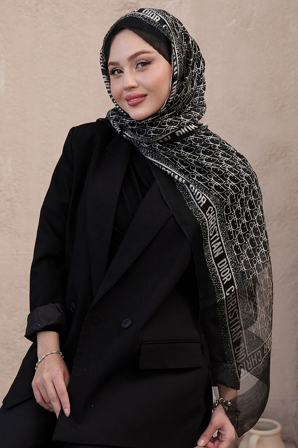 D Model Yün İpek Organze Şal - 6