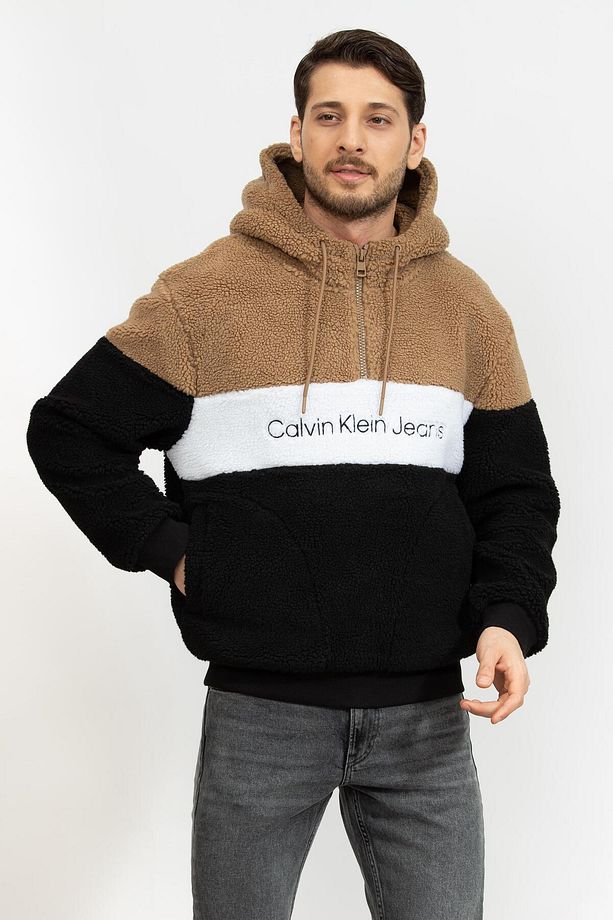 Sherpa Blocking Erkek Kapüşonlu Sweatshirt - 2