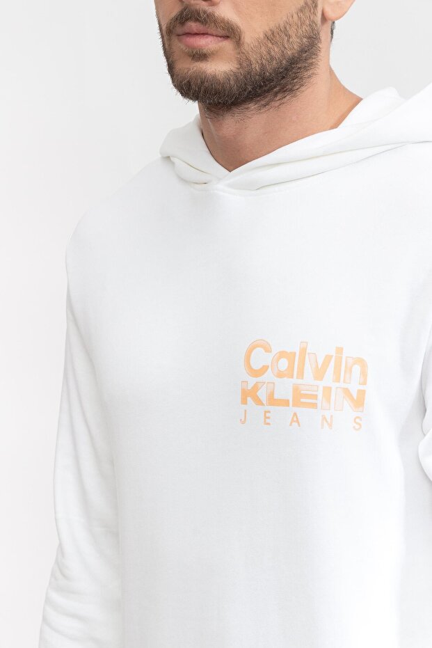 Bold Color Institutional Hoody Erkek Kapüşonlu Sweatshirt - 4