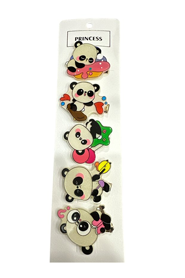 5 Pieces Children's Panda Penny Buckle Set