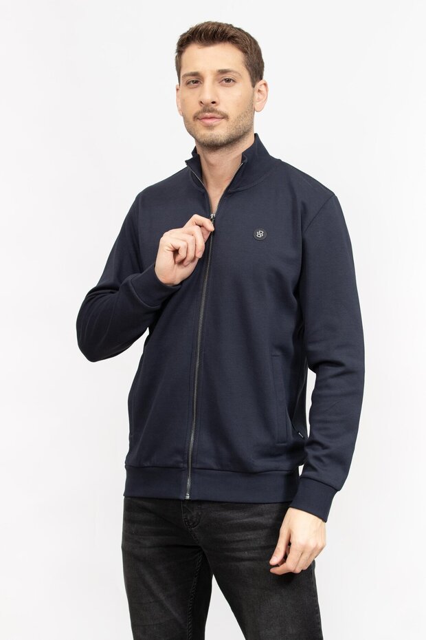 Erkek Fermuarlı Sweatshirt - 2