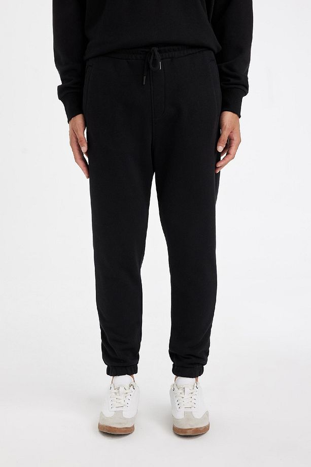 Jogger Eşofman Altı Standart Fit Basic Düz Beli Bağcıklı Lastikli Paça Cepli A6468ax24au - 1