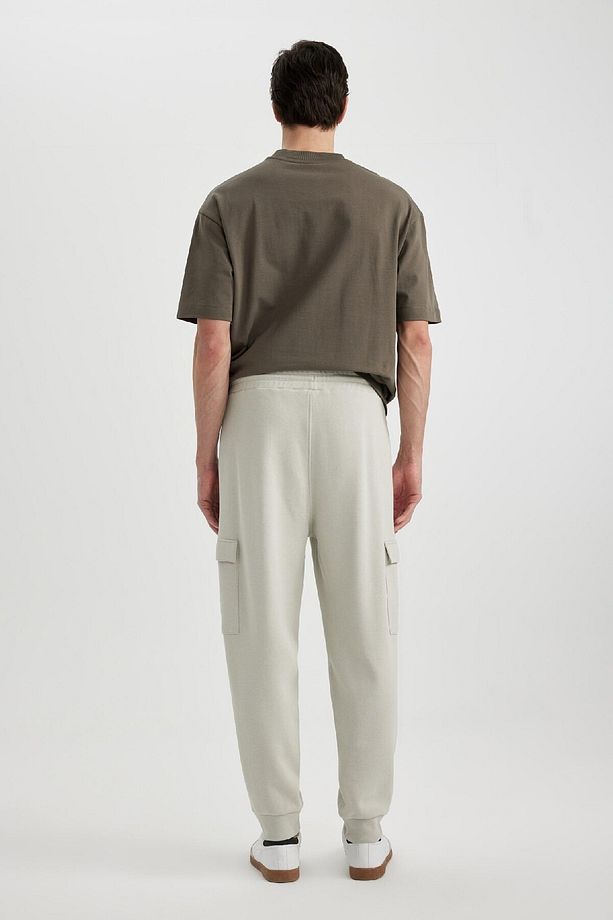 Oversize Geniş Kalıp Jogger Eşofman Altı Pike Kargo Cepli Beli Bağcıklı Lastikli Paça C4043ax24sp - 5