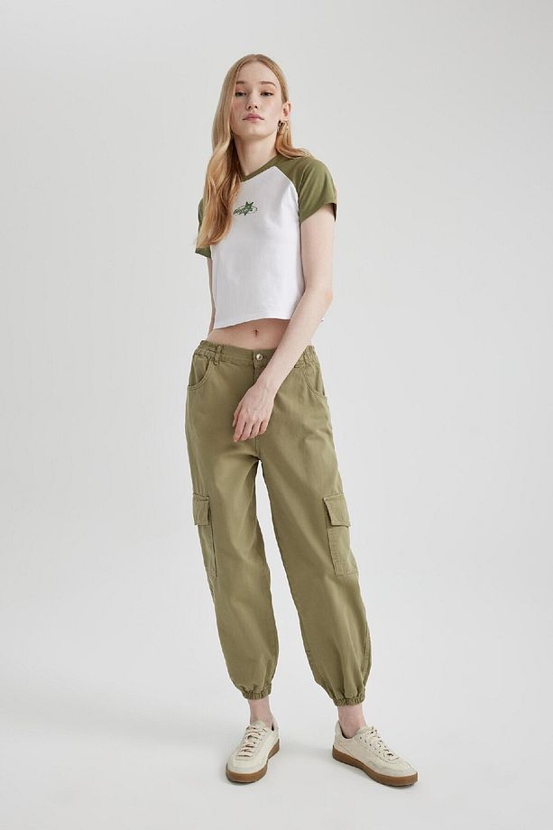 Coool Jogger Pantolon Gabardin Kumaş Normal Bel Basic Düz Kargo Cepli B0454ax24sp - 3