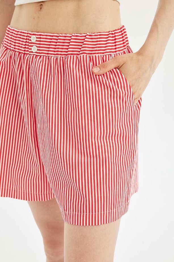Coool Regular Fit Normal Bel Kısa Paça Poplin Şort D3469AX24HS - 8