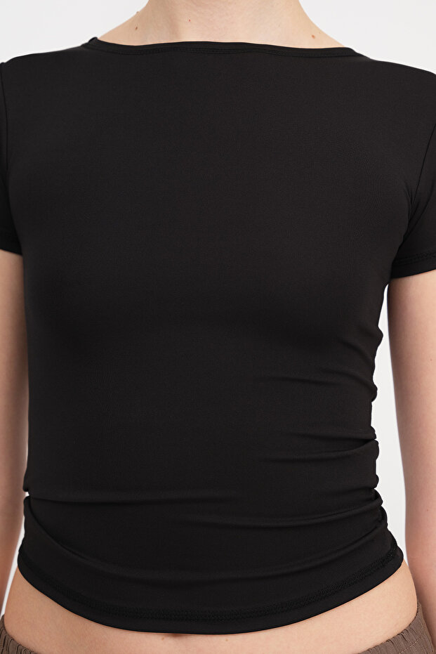 Bisiklet Yaka Basic T-shirt P0268 - 4